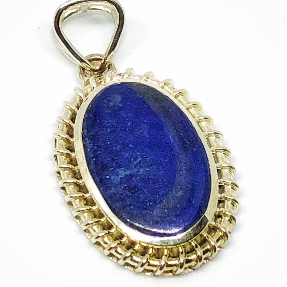 Lapis Lazuli Sterling Pendant Necklace